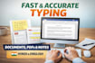 fast, accurate typing of documents, pdfs, and notes