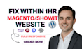 fix magento ecommerce store upgrade showit website bug error development