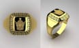 create 3d diamond jewelry ring design, championship ring stl file, 3d rendering