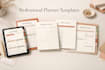 do interactive digital planner, hyperlinked journal PDF and editable template