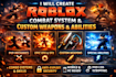 create roblox combat system, custom weapons, abilities, vfx, and pvp mechanies