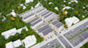 design 3d landscape masterplan, residential complex,street view, bird eye render