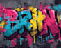 create modern street art graffiti logo
