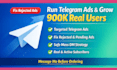 run telegram ads fix rejected ads  grow 900k real telegram users