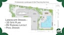 landscape design 2d site plan and rv parking layout pool design