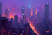 make a awesome cyberpunk sci fi futuristic city