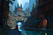 design 2d game concept art background and environment