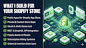 develop a custom shopify app, public or private app with API integration