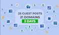 do 25 guest post from 25 domain just 2days