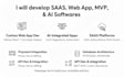 develop saas, web app, mvp and ai integrated softwares