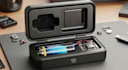 design compact bluetooth audio case with battery, usb c ,product ready enclosure