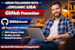 promote your github repository and promote to increase followers