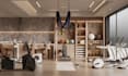 design gym, yoga and pilates studio with realistic 3d rendering
