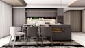 create personalized kitchen design with photorealistic 3d rendering, layout plan