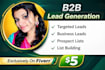 do b2b lead generation linked and email list