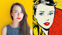 draw pop art portrait in roy lichtenstein style