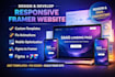 design and develop responsive framer website edit framer template fix animation