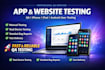 do app testing and website testing,iphone,ipad, android user testing