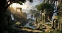 3d game environment game level design terrain background design game model ue5