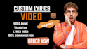 create lyrics video, animated, lyrics music video for  song promotion
