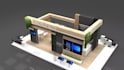 design 3d exhibition stand, kiosk design with 3d rendering design