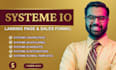 build converting systeme io sales funnel, systeme landing page website