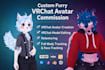do 3d vrchat avatar, custom anime furry vtuber quest compatible sdk3 physbones