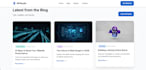 build a modern responsive landing page using HTML, tailwind CSS and js