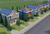 develop 3d rendering from 2d site plan, community housing render, suburban plan