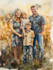 make watercolor family portrait