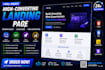 create responsive HTML landing page