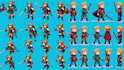 do 8bit 16bit pixel art character icons props game assets retro rpg sprite sheet