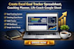 create excel goal tracker spreadsheet, coaching planner, life coach google sheet