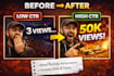design viral high CTR youtube thumbnails