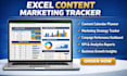 create excel content marketing tracker strategy planner spreadsheet goal tracker