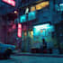 do cyberpunk futuristic city art