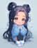 make anime chibi character with background