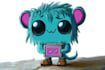 draw cute cartoon character, alien, animal, monster