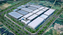 design industrial warehouse, factory and 3d rendering