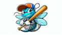 do modern mosquito baseball mascot logo design and redesign