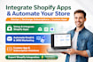 integrate shopify apps klaviyo email marketing recharge subscriptions custom app