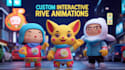 create interactive rive animations lottie character for web, app and game assets