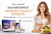 design squarespace mindset coach website self development coaching website