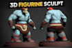 sculpt stylized 3d character for 3d printing