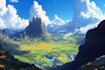 do fantasy landscape illustrations