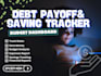 create debt payoff and savings tracker spreadsheet, automated budget dashboad