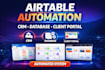 setup airtable automation airtable crm airtable database softr airtable expert