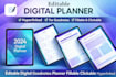 design editable digital planner hyperlinked goodnotes planner clickable planner