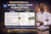 professionally format your microsoft word document reports manuals and proposal
