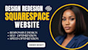 update squarespace website, design or redesign squarespace website